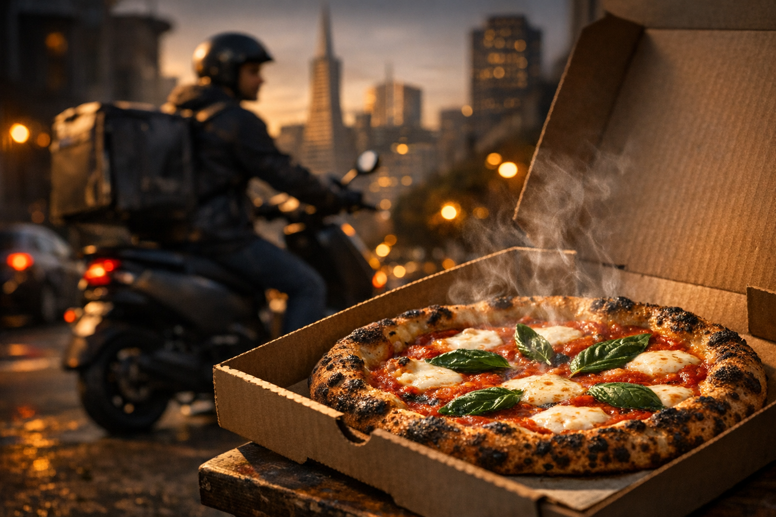 Fast pizza delivery in San Francisco
